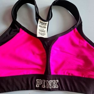 SPORT BRA,  SIze M, Pink and black PINK victoria secret,  excellent condition,